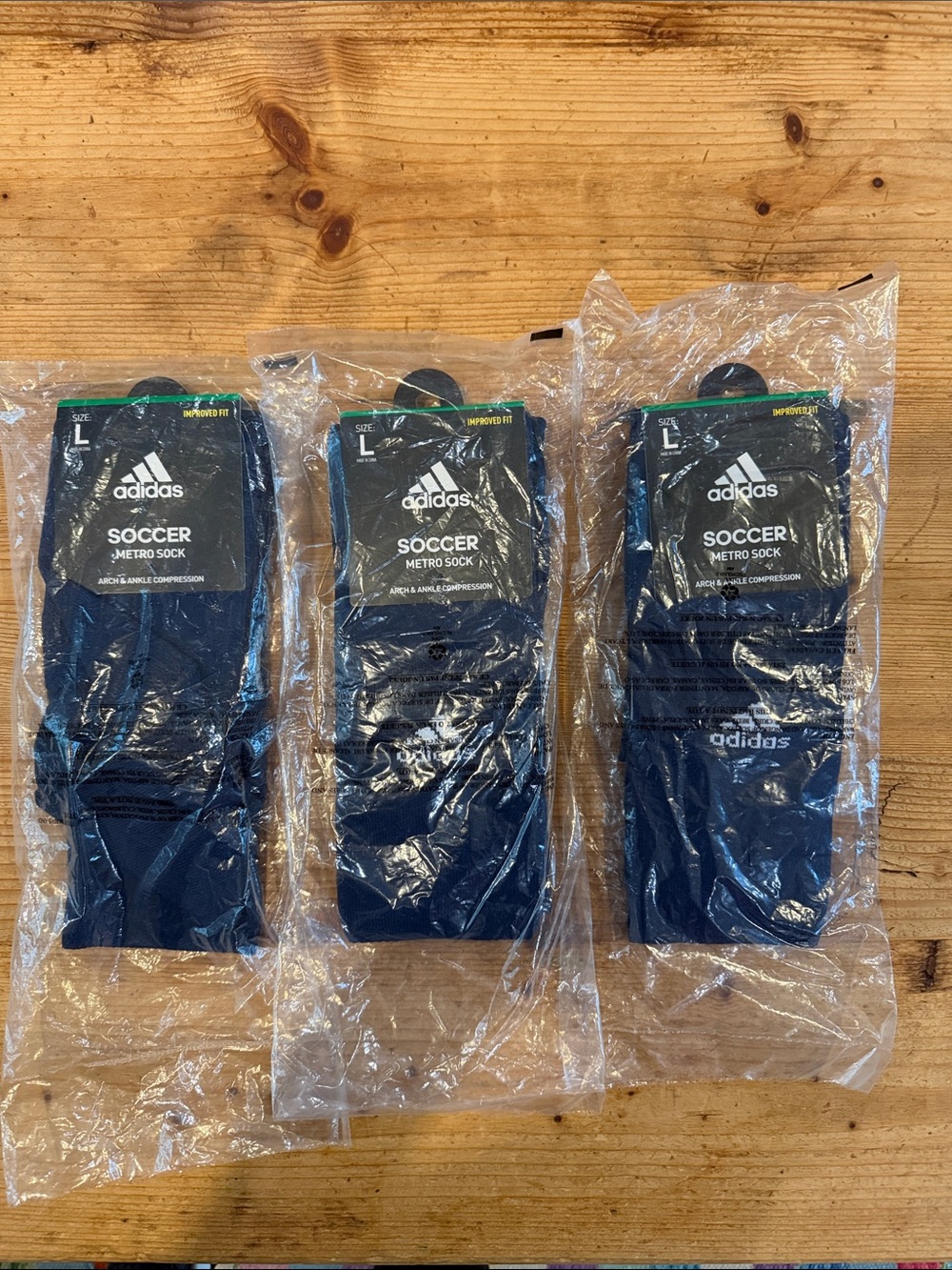 adidas Navy Soccer Metro Athletic Socks - Men's